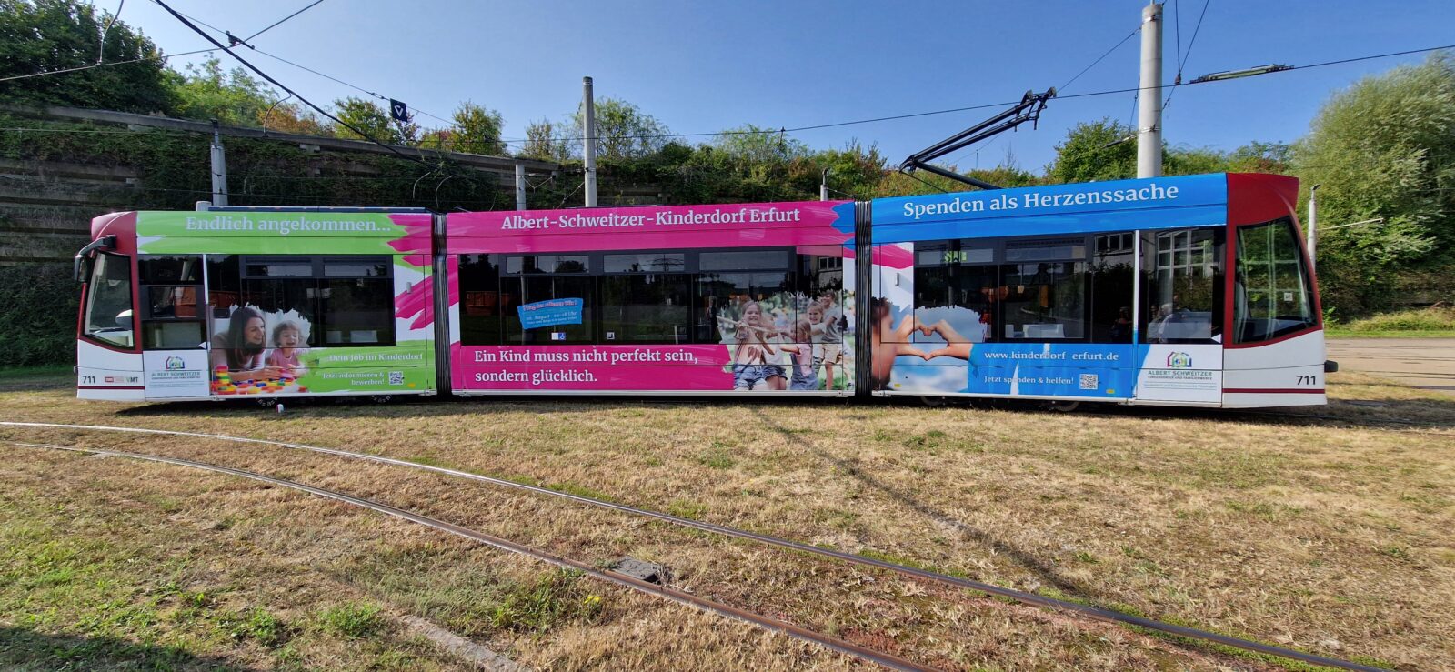 Straßenbahn des Albert-Schweitzer Kinderdorfs aus Erfurt 